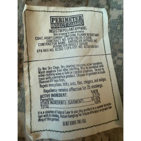 ACU Shirt/Coat Medium X-Short USGI Digital Camo Flame Resistant FRACU Ripstop - Picture 7 of 8